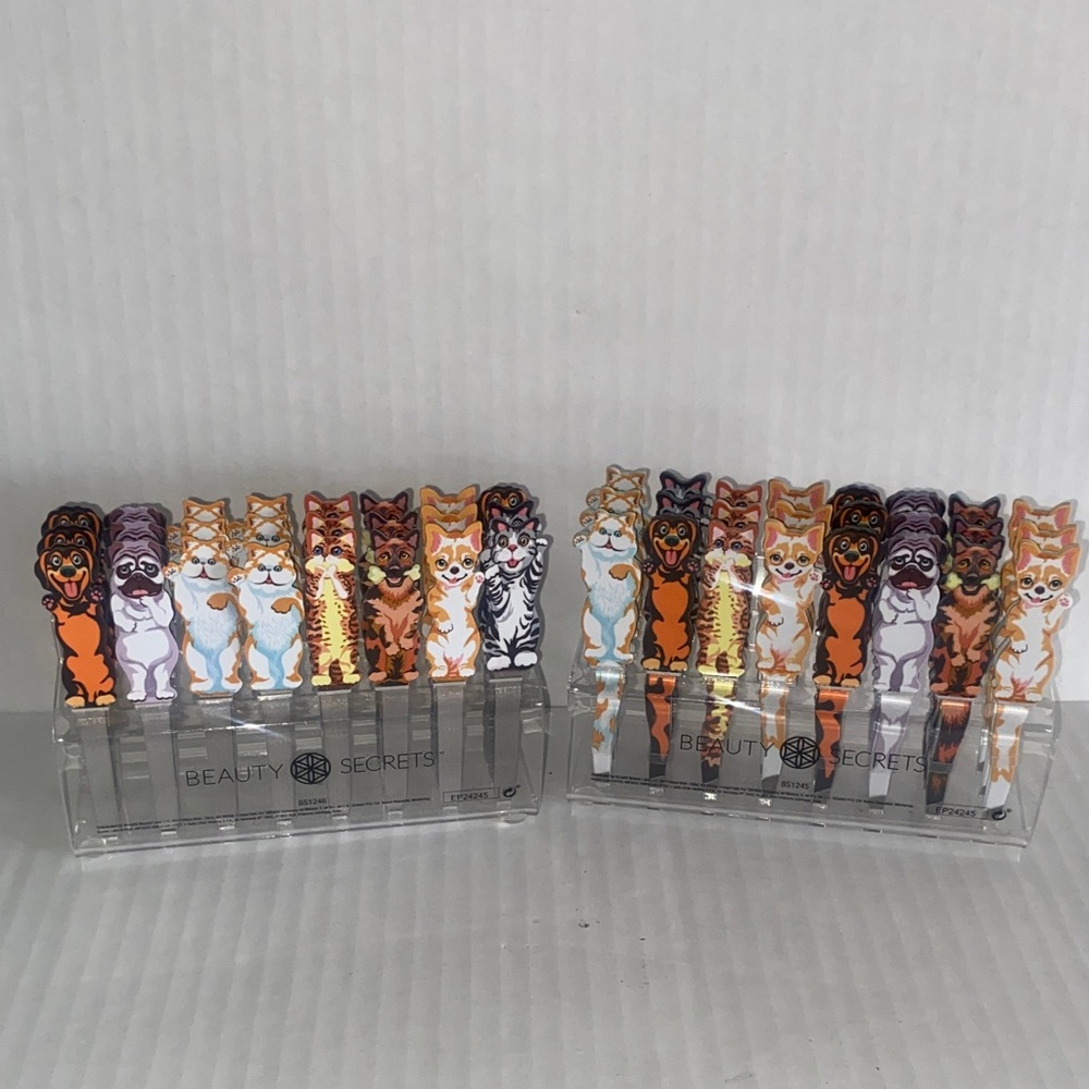 48 Cat & Dog Design Nail Files & Tweezers